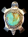 Navajo Sterling Silver and Turquoise Pin by Albert and Jacqualine Cleveland HOLD