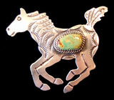 Navajo Sterling Silver and Turquoise Pin by Albert and Jacqualine Cleveland HOLD