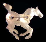 Navajo Sterling Silver and Turquoise Pin by Albert and Jacqualine Cleveland HOLD