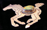 Navajo Sterling Silver and Turquoise Pin by Albert and Jacqualine Cleveland HOLD