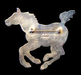 Navajo Sterling Silver and Turquoise Pin by Albert and Jacqualine Cleveland HOLD