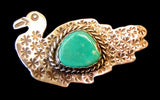 Navajo Sterling Silver and Turquoise Pin by Albert and Jacqualine Cleveland HOLD