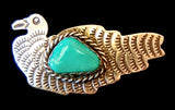 Navajo Sterling Silver and Turquoise Pin by Albert and Jacqualine Cleveland HOLD