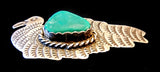 Navajo Sterling Silver and Turquoise Pin by Albert and Jacqualine Cleveland HOLD