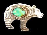 Navajo Sterling Silver and Turquoise Pin by Albert and Jacqualine Cleveland HOLD