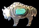 Navajo Sterling Silver and Turquoise Pin by Albert and Jacqualine Cleveland HOLD