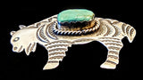 Navajo Sterling Silver and Turquoise Pin by Albert and Jacqualine Cleveland HOLD