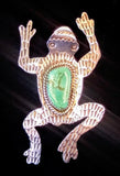 Navajo Sterling Silver and Turquoise Pin by Albert and Jacqualine Cleveland HOLD
