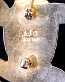 Navajo Sterling Silver and Turquoise Pin by Albert and Jacqualine Cleveland HOLD