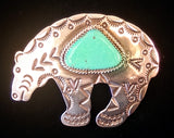Navajo Sterling Silver and Turquoise Pendant Pin by Albert and Jacqualine Cleveland