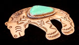 Navajo Sterling Silver and Turquoise Pendant Pin by Albert and Jacqualine Cleveland