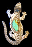 Navajo Sterling Silver and Turquoise Pendant Pin by Albert and Jacqualine Cleveland