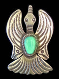 Navajo Sterling Silver and Turquoise Pendant Pin by Albert and Jacqualine Cleveland
