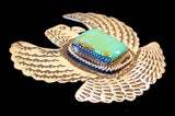 Navajo Sterling Silver and Turquoise Pendant Pin by Albert and Jacqualine Cleveland