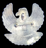 Navajo Sterling Silver and Turquoise Pendant Pin by Albert and Jacqualine Cleveland