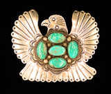 Navajo Sterling Silver and Turquoise Pendant Pin by Albert Cleveland