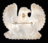 Navajo Sterling Silver and Turquoise Pendant Pin by Albert Cleveland