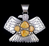 Navajo Sterling Silver and Turquoise Pendant Pin by Albert Cleveland