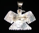 Navajo Sterling Silver and Turquoise Pendant Pin by Albert Cleveland