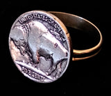 Navajo Sterling Silver Buffalo Nickel Ring by Betty Yellowhorse