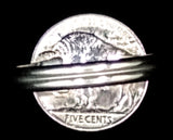 Navajo Sterling Silver Buffalo Nickel Ring by Betty Yellowhorse