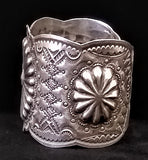 Navajo Sterling Silver Cuff Bracelet by Vincent Platero