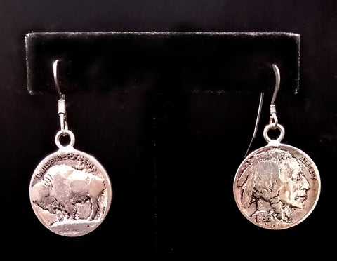 Navajo Buffalo Nickel Earrings by Betty Yellowhorse