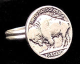 Navajo Sterling Silver Buffalo Nickel Ring by Betty Yellowhorse