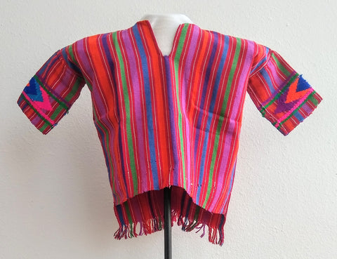 Huipil (Boy's Shirt), Guatemala - 17.75" W x 18.5" L