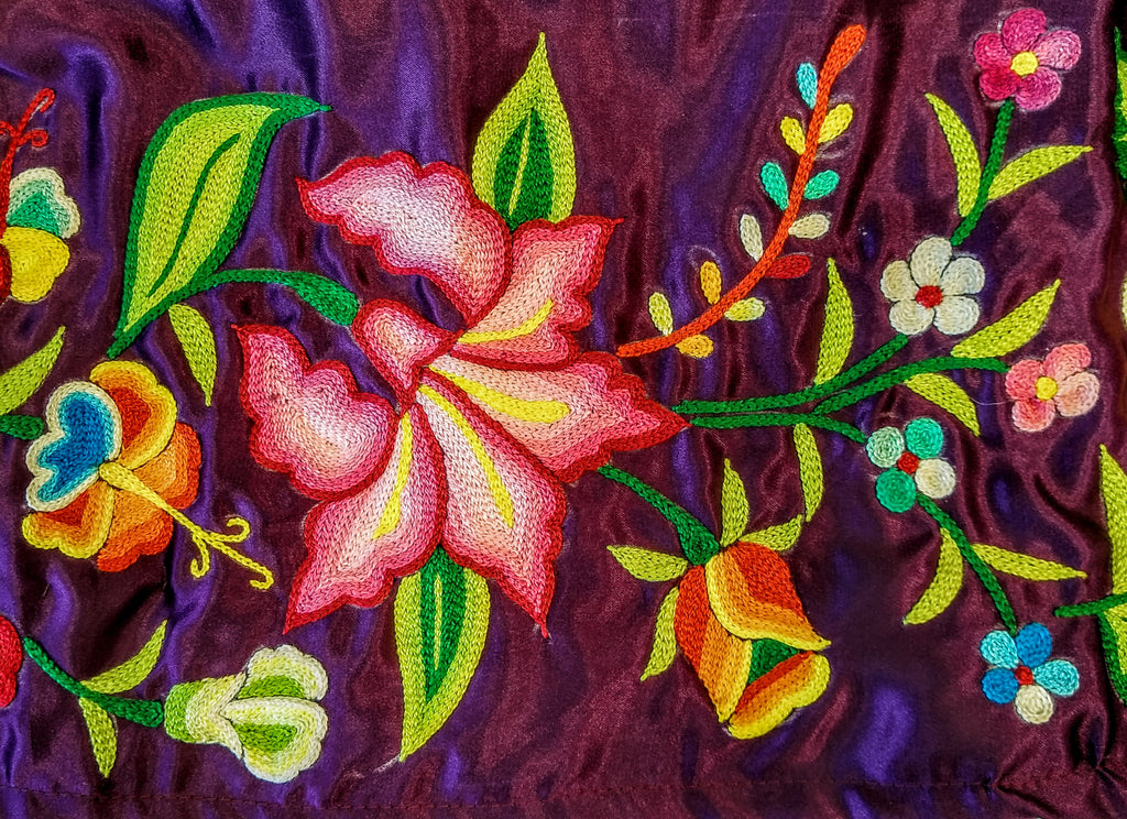 Oaxaca Frida Kahlo Huipil Tehuana Bordado A Mano Huipiles – W!ld