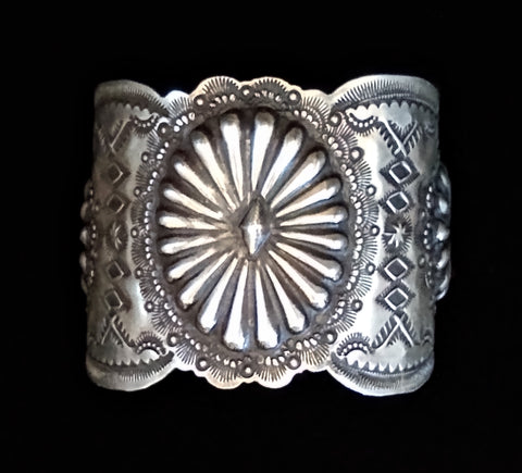 Navajo Sterling Silver Cuff Bracelet by Vincent Platero