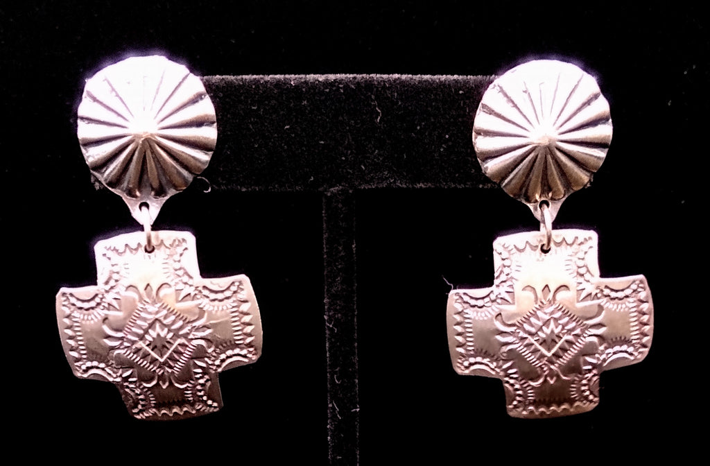 Navajo Sterling Silver Earrings by Vincent Platero