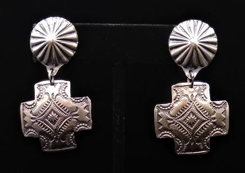 Navajo Sterling Silver Earrings by Vincent Platero SOLD