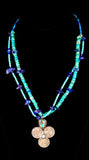 Navajo Sterling Silver, Turquoise, Lapis, and Buffalo Nickel Necklace by Betty Yellowhorse (SOLD)