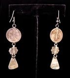Navajo Sterling Silver and Gaspeite Earrings by Betty Yellowhorse