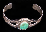Navajo Sterling Silver and Turquoise Cuff by Albert Cleveland
