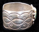 Navajo Sterling Silver and Turquoise Cuff by Albert and Jacqualine Cleveland