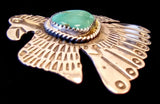 Navajo Sterling Silver and Turquoise Pin by Albert and Jacqualine Cleveland HOLD