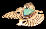 Navajo Sterling Silver and Turquoise Pendant Pin by Albert and Jacqualine Cleveland