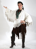 La Paloma - White Deerskin Cape/Shawl Pure Tribalist Wearable Art Collection